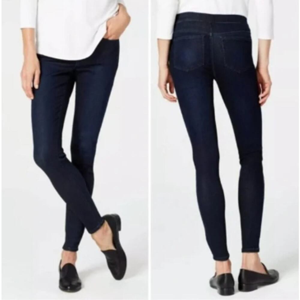 J. Jill Denim Leggings Women Size 4 Dark Indigo Blue Stretch Slim Jeggings